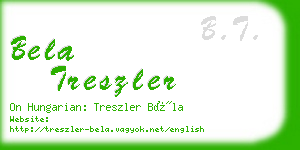 bela treszler business card